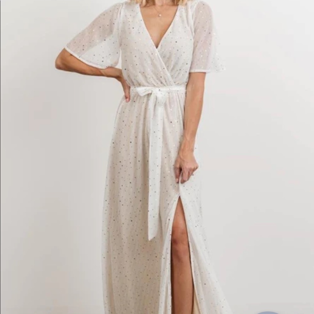 Baltic Born NWT Grace Sparkle Dress in White